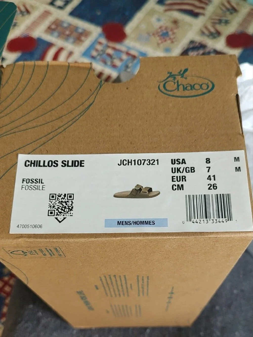 Chaco Fossil Chillios Slide in Olive